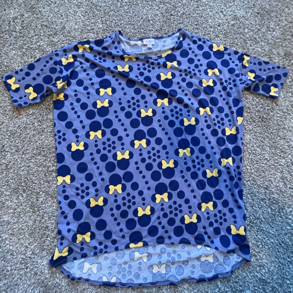 Disney Lulaore purple Minnie Mouse blouse size large